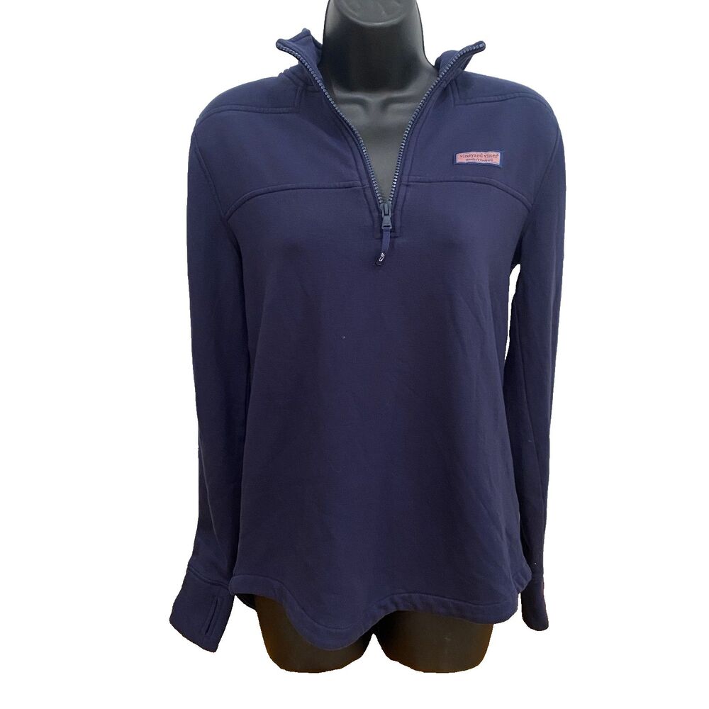 Vineyard Vines Women's Size Medium Dreamcloth The Shep Shirt 1/4 Zip Pullover